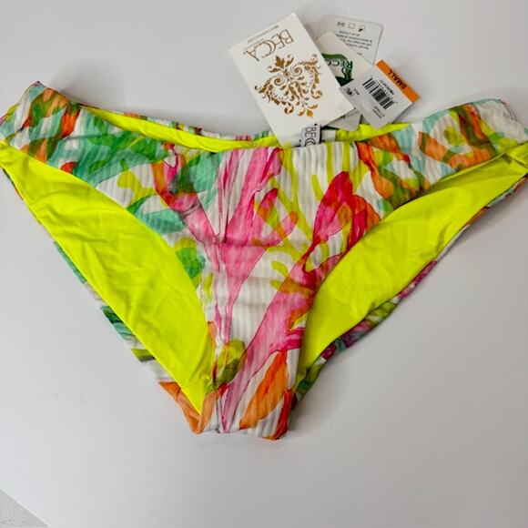 Becca Coral Reef Small Low Rise Bikini Swim Bottom NEW - Picture 4 of 11